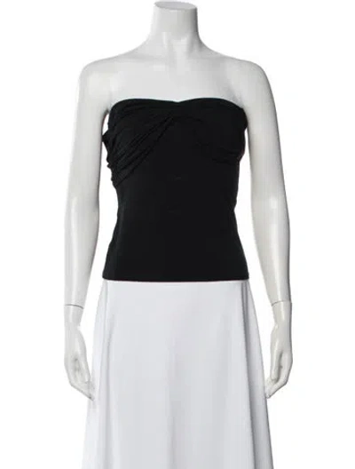 Pre-owned The Line By K Strapless Top In Black