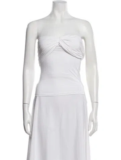 Pre-owned The Line By K Strapless Top In White