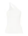 The Line By K Aisling Ivory One-shoulder Stretch-jersey Bodysuit In White