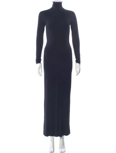 Pre-owned The Line By K Turtleneck Long Dress In Blue