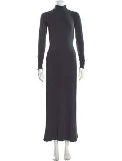 Pre-owned The Line By K Turtleneck Long Dress In Gray