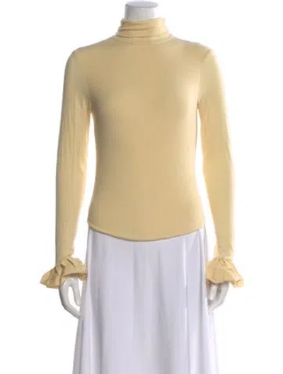 Pre-owned The Line By K Turtleneck Long Sleeve Top In Yellow