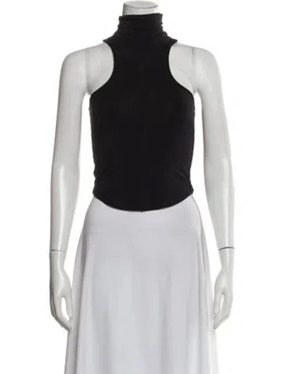 Pre-owned The Line By K Turtleneck Sleeveless Top In Black