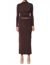 The Line By K Vana Midi Skirt In Chocolate In Brown