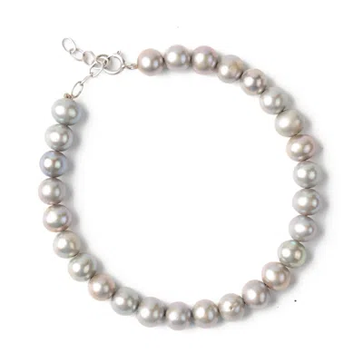 The Link Between Women's Bea Metal Grey Pearl Bracelet In Gray