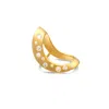The Link Between Women's Gold / Silver Grelda Ear Cuff With Scatter Bezel Detail In Gold In Multi