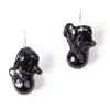 The Link Between Women's Muse Black Baroque Hook Earring In Black