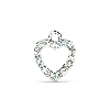 The Link Between Women's Silver Transformable Heart Charm In White Gold In Silver