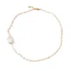 The Link Between Women's White Baroque Rice Pearl Necklace In White