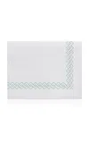 The Lino 3 Lines And Waves Cotton Percal King Duvet In Green