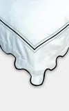 The Lino 3 Lines And Waves Cotton Percal King Pillows In White