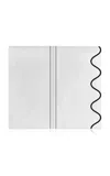 The Lino 3 Lines And Waves Cotton Percal King Top Sheet In Green