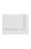 The Lino 3 Lines And Waves Cotton Percal Queen Duvet In Green
