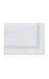 The Lino 3 Lines And Waves Cotton Percal Twin Duvet In White