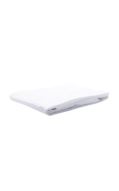 The Lino Botton Cotton Percal King Sheets In White