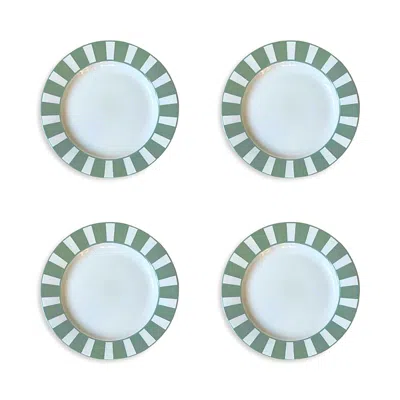 The Lino Essential Dessert Plate, Green, Set Of 4