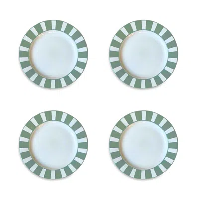 The Lino Essential Dinner Plate, Green, Set Of 4
