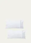 The Lino Essential Embroidered Pillowcase Pair, King Case In Navy