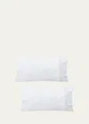 The Lino Essential Embroidered Pillowcase Pair, Standard Case In Yellow