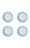 The Lino Essential Stoneware Dessert Plate In Blue