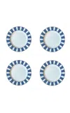 The Lino Essential Stoneware Dessert Plate In Blue