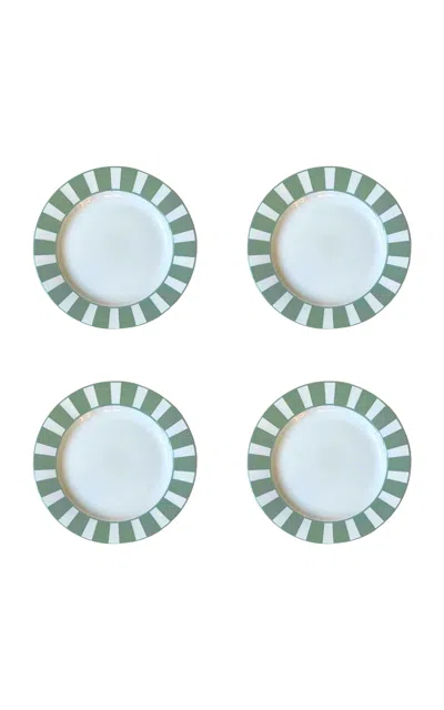 The Lino Essential Stoneware Dessert Plate In Blue