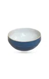 The Lino Essential Stoneware Serving Bowl In Blue