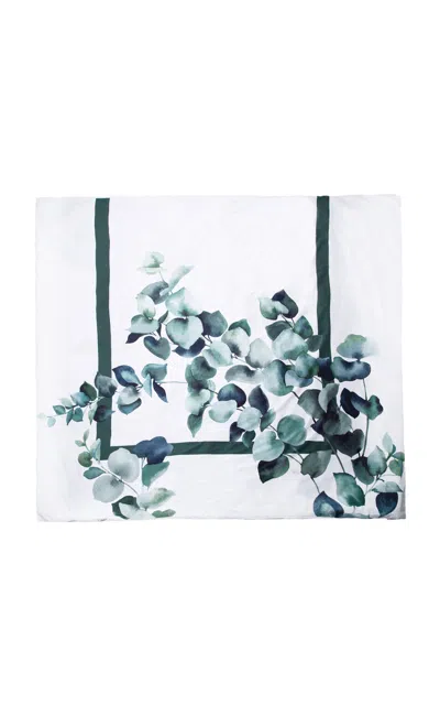 The Lino Eucalyptus Duvet Cover In Green