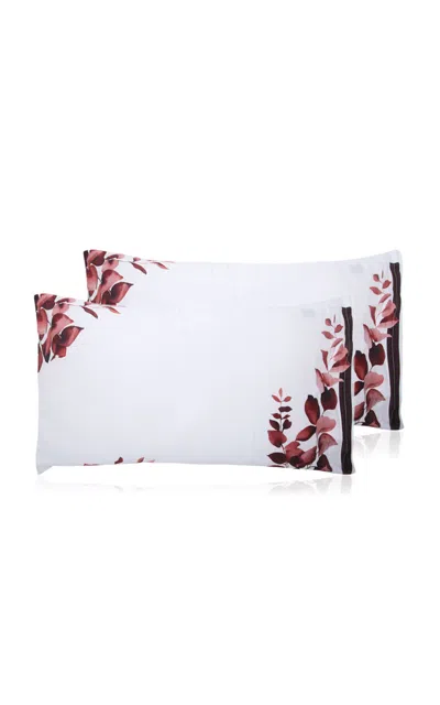 The Lino Eucalyptus Pillowcase; Set Of Two In Multi