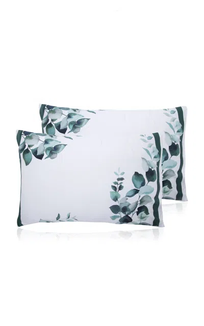 The Lino Eucalyptus Pillowcase; Set Of Two In Multi