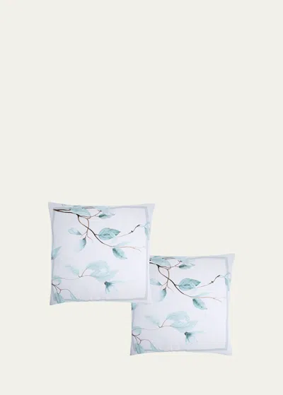 The Lino Japan 500-thread Count Square Shams, Set Of 2 In Blue