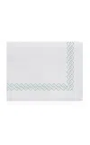 The Lino Romano Cotton Percal Twin Duvet In Green