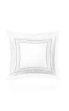 The Lino Zig Zag Cotton Percal Euro Sham In White