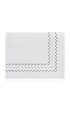 The Lino Zig Zag Cotton Percal King Duvet In Green
