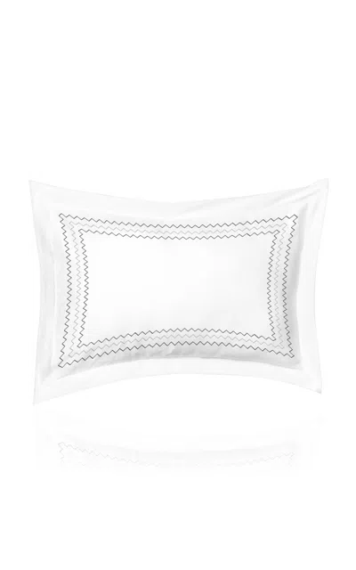 THE LINO ZIG ZAG COTTON PERCAL KING SHAM