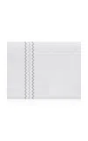 The Lino Zig Zag Cotton Percal King Top Sheet In Green