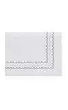 The Lino Zig Zag Cotton Percal Queen Duvet In White