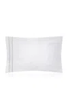 The Lino Zig Zag Cotton Percal Standard Pillowcases In Green