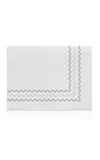 The Lino Zig Zag Cotton Percal Twin Duvet In White