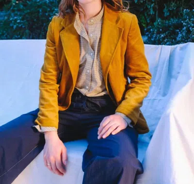 The Little Project Georgia Blazer In Golden In Yellow