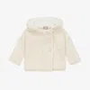 THE LITTLE TAILOR IVORY KNITTED COTTON PRAM COAT