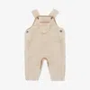 THE LITTLE TAILOR IVORY SHERPA FLEECE BABY DUNGAREES