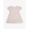 THE LITTLE TAILOR THE LITTLE TAILOR PINK GINGHAM GINGHAM-PRINT SHORT-SLEEVE COTTON DRESS AND BLOOMER SET 6-24 MONTHS