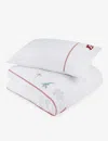 The Little White Company Don Animals Organic Cotton Single Bed Linen S In White/blue