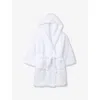 THE LITTLE WHITE COMPANY SNUGGLE TIE-WAIST HOODED WOVEN ROBE 1-6 YEARS