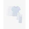 The Little White Company Multi Butterfly And Stripe-pattern Relaxed-fit Cotton Pyjamas Set Of Two 1-6 In Multi