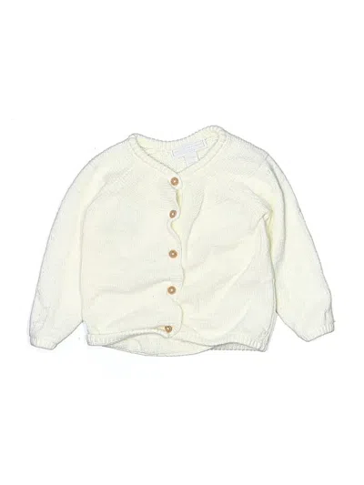 Pre-owned The Little White Company Babies' Cardigan Sweater In White