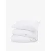 The Little White Company Whitepink Enchanted Garden Fairy Organic-cotton Single Duvet Cover Set In Whitepink