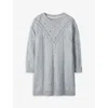 THE LITTLE WHITE COMPANY THE LITTLE WHITE COMPANY GIRLS GREY KIDS CABLE KNITTED DRESS 1-6 YEARS