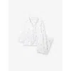 The Little White Company Multi Hattie Floral-print Relaxed-fit Cotton Pyjamas Set In White